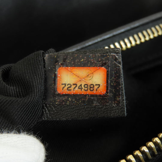 CHANEL Handbag Calfskin black Chocolate bar Women Used Authentic
