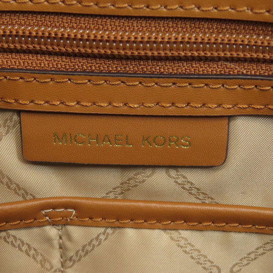 MICHAEL KORS Tote Bag PVC white MK signature Women Used Authentic
