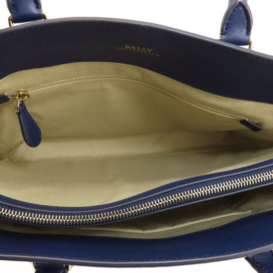 BALLY Tote Bag PVC purple logo Women Used Authentic