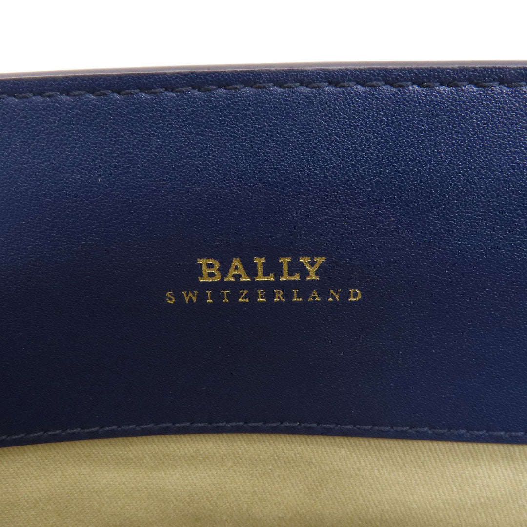 BALLY Tote Bag PVC purple logo Women Used Authentic
