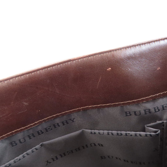 BURBERRY Tote Bag PVC beige Nova Check Women Used Authentic