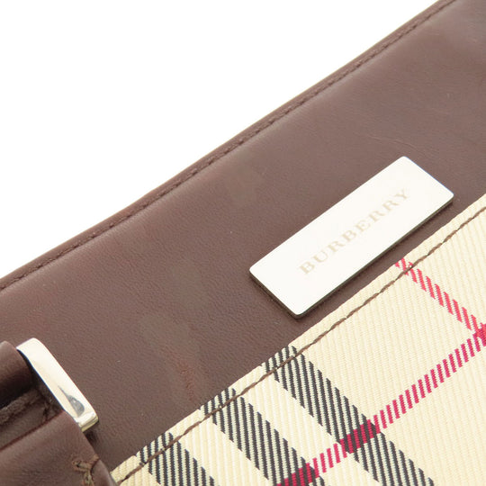 BURBERRY Tote Bag PVC beige Nova Check Women Used Authentic