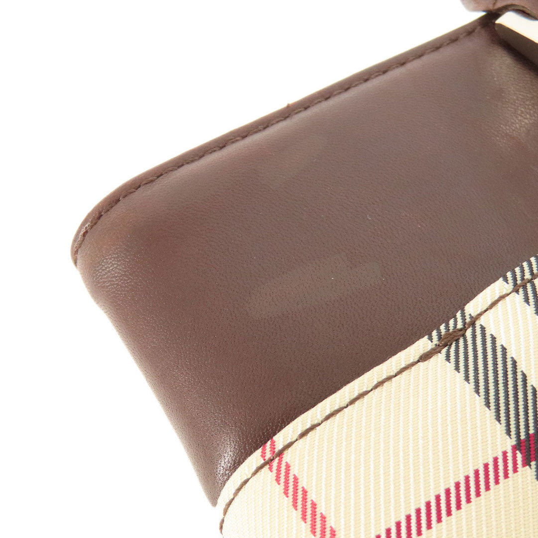 BURBERRY Tote Bag PVC beige Nova Check Women Used Authentic