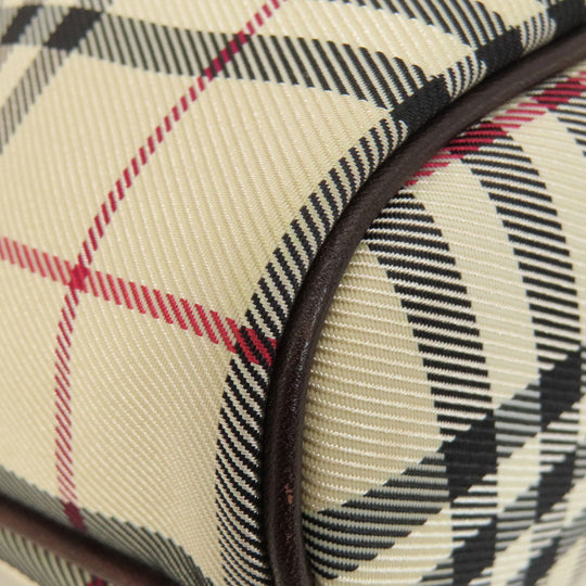BURBERRY Tote Bag PVC beige Nova Check Women Used Authentic