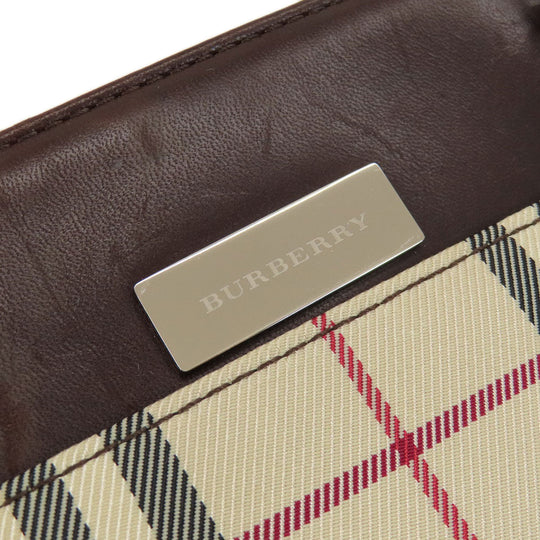 BURBERRY Tote Bag PVC beige Nova Check Women Used Authentic