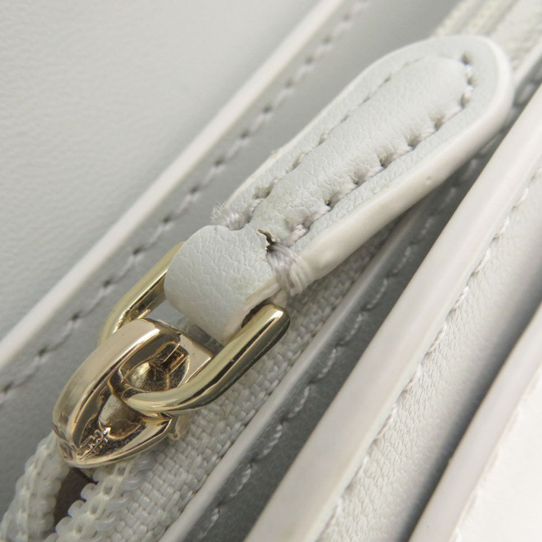 Kate Spade Long Wallet Purse leather white Chain wallet logo motif Women Used Authentic