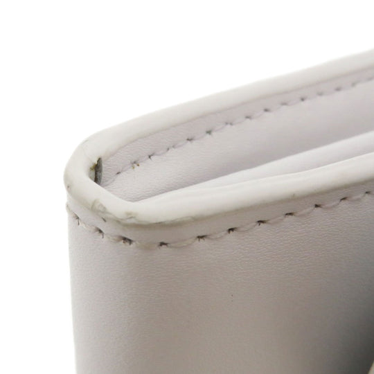 Kate Spade Long Wallet Purse leather white Chain wallet logo motif Women Used Authentic