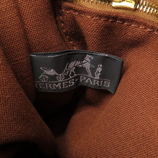 HERMES Handbag canvas Brown Sack Fool Toe PM Women Used Authentic