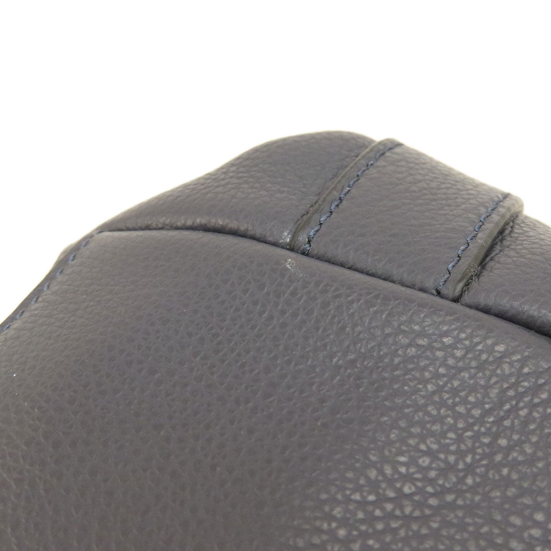 COACH Shoulder Bag F54796 leather Navy logo Women Used Authentic