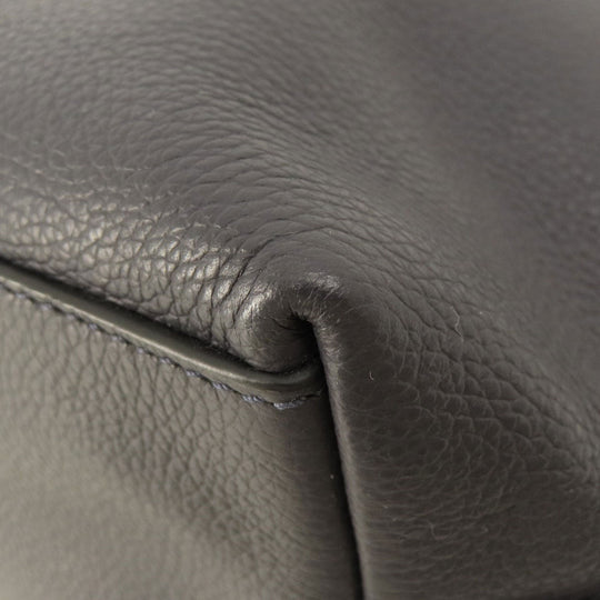 COACH Shoulder Bag F54796 leather Navy logo Women Used Authentic