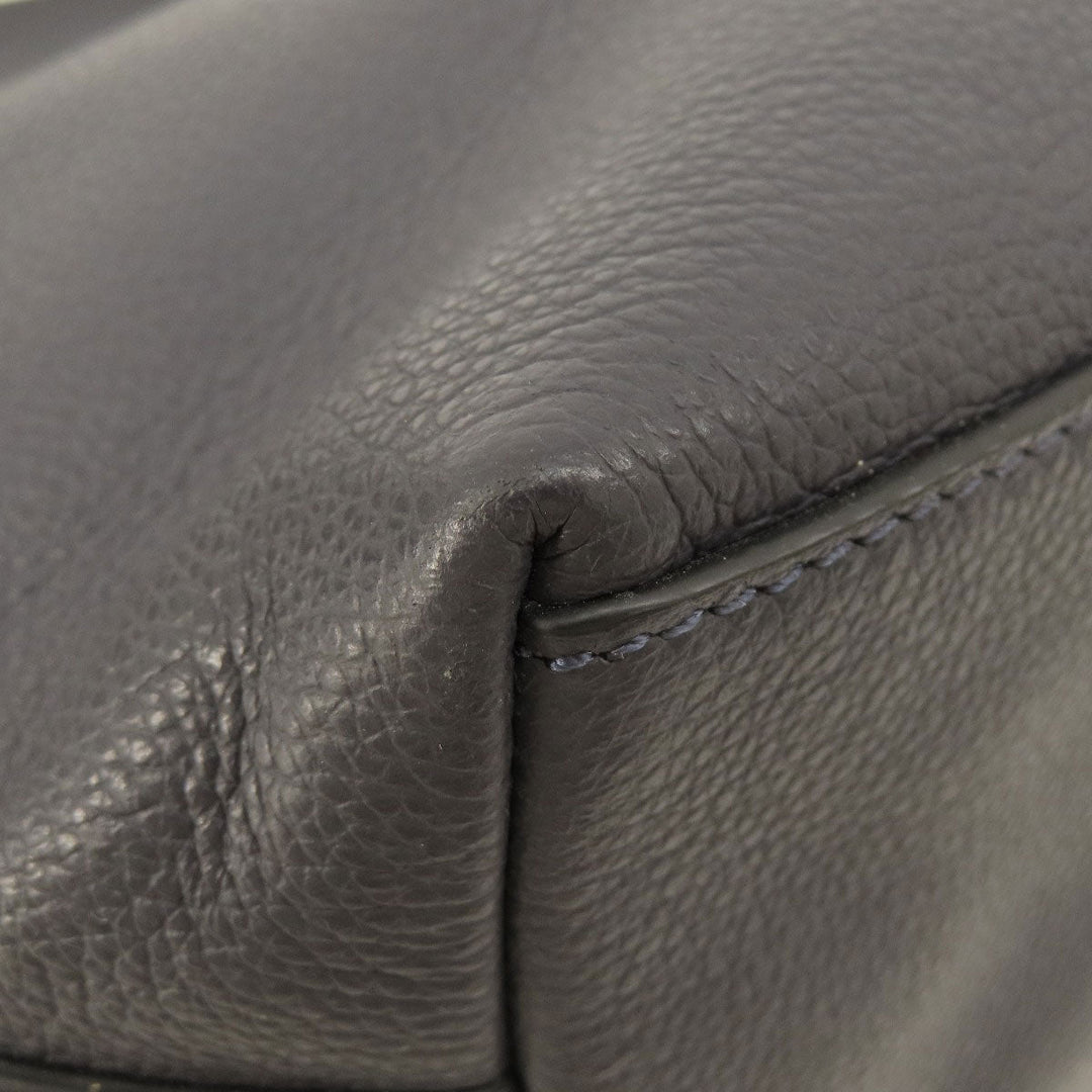 COACH Shoulder Bag F54796 leather Navy logo Women Used Authentic