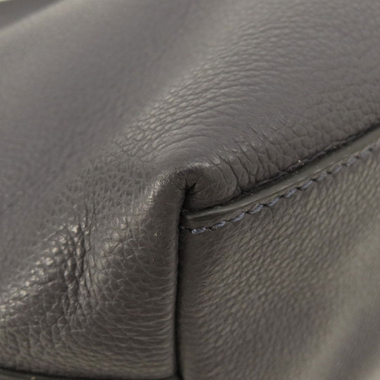 COACH Shoulder Bag F54796 leather Navy logo Women Used Authentic