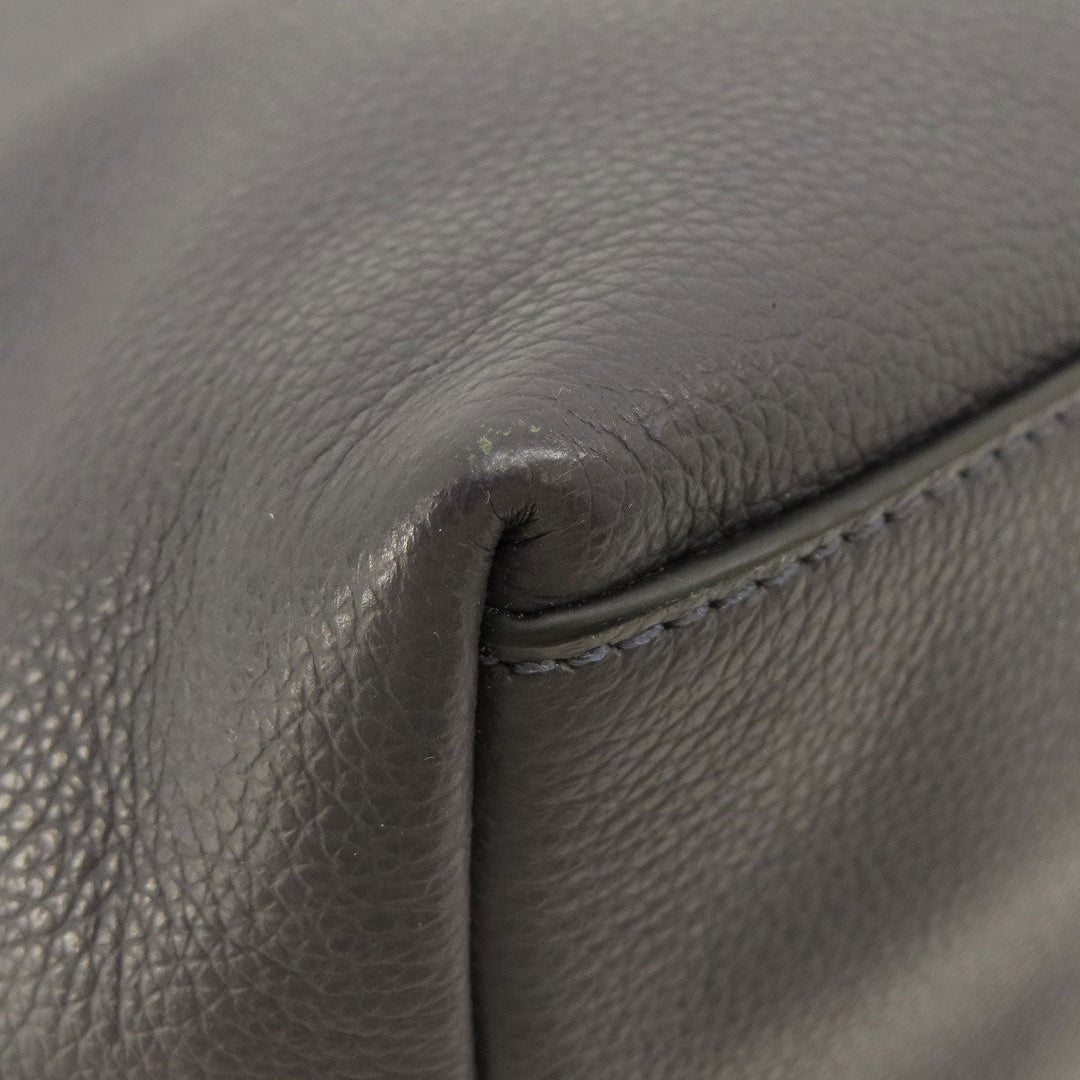 COACH Shoulder Bag F54796 leather Navy logo Women Used Authentic