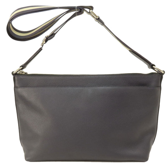 COACH Shoulder Bag F54796 leather Navy logo Women Used Authentic