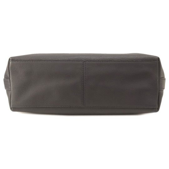 COACH Shoulder Bag F54796 leather Navy logo Women Used Authentic