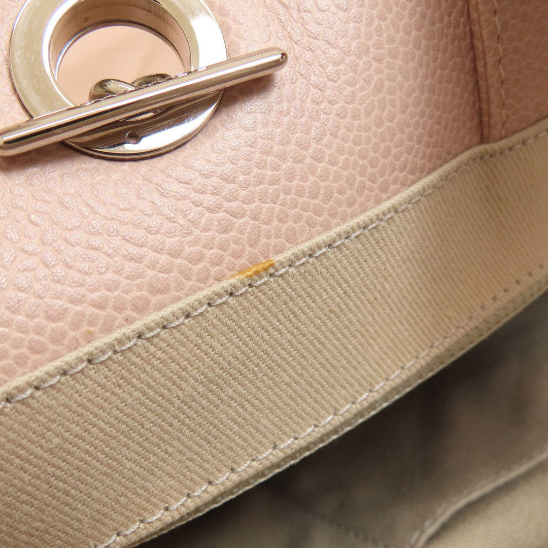 CHANEL Tote Bag Calfskin pink DeauvilleMM SilverMetal