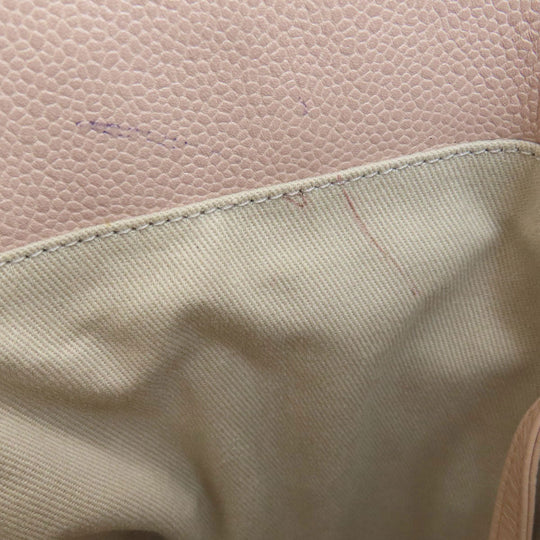 CHANEL Tote Bag Calfskin pink DeauvilleMM SilverMetal
