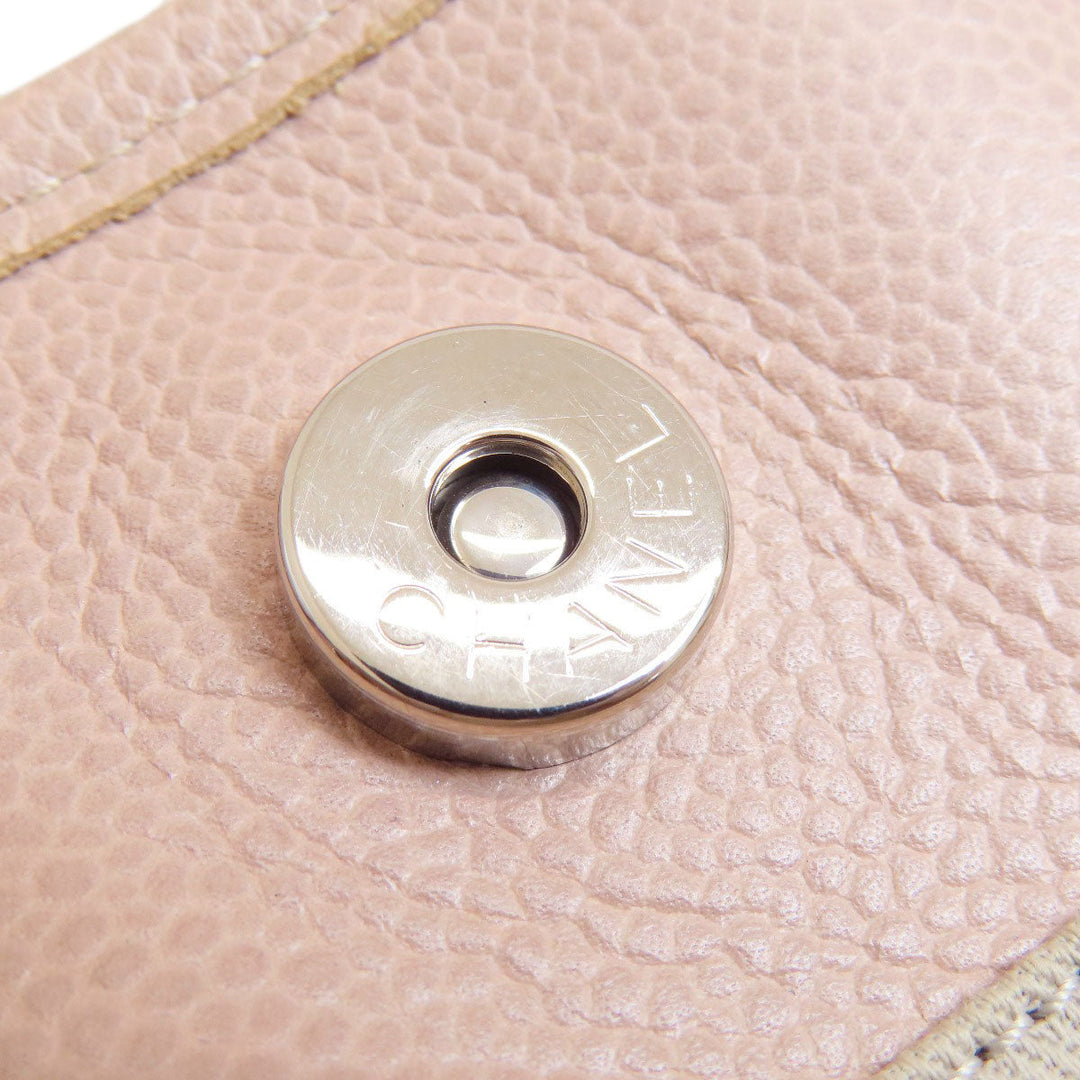 CHANEL Tote Bag Calfskin pink DeauvilleMM SilverMetal