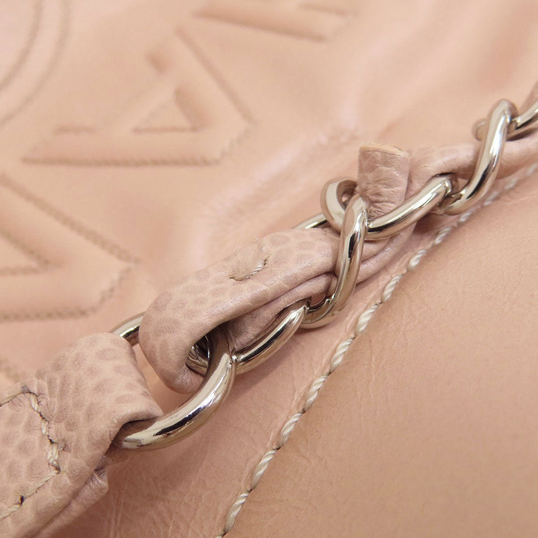 CHANEL Tote Bag Calfskin pink DeauvilleMM SilverMetal