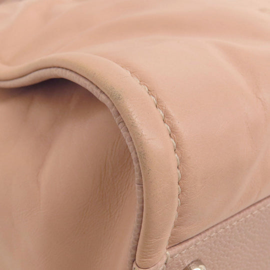 CHANEL Tote Bag Calfskin pink DeauvilleMM SilverMetal