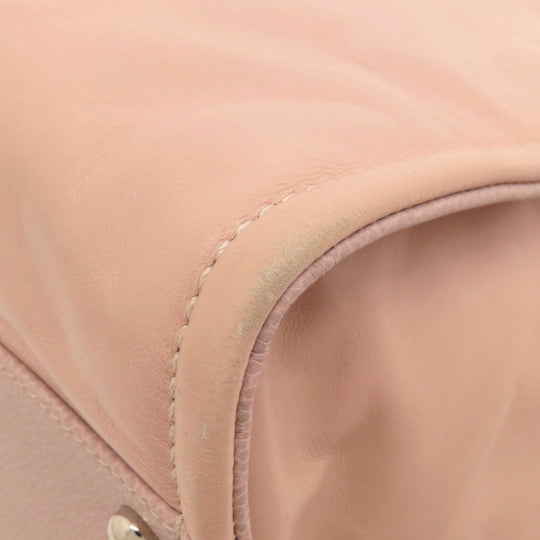 CHANEL Tote Bag Calfskin pink DeauvilleMM SilverMetal