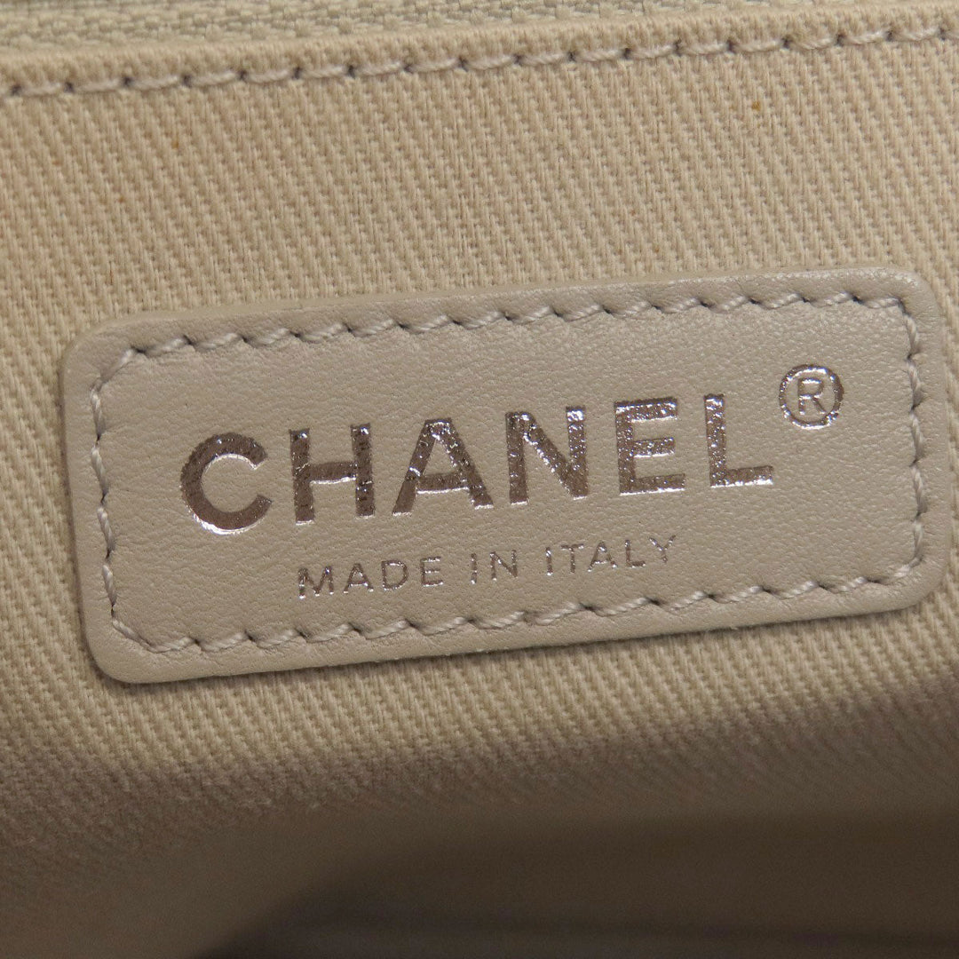 CHANEL Tote Bag Calfskin pink DeauvilleMM SilverMetal