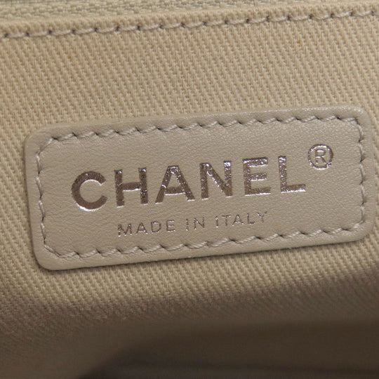 CHANEL Tote Bag Calfskin pink DeauvilleMM SilverMetal