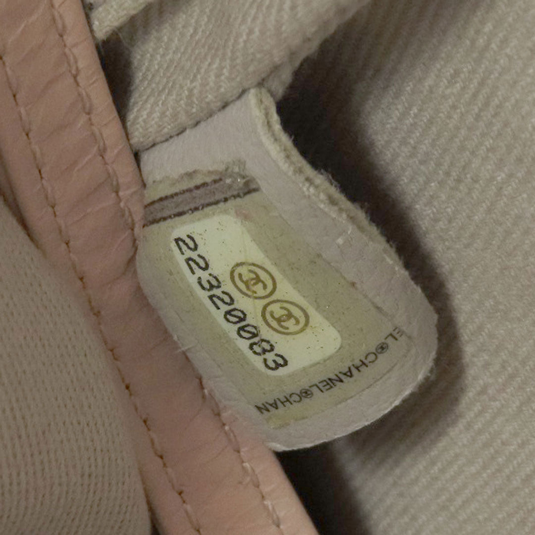 CHANEL Tote Bag Calfskin pink DeauvilleMM SilverMetal