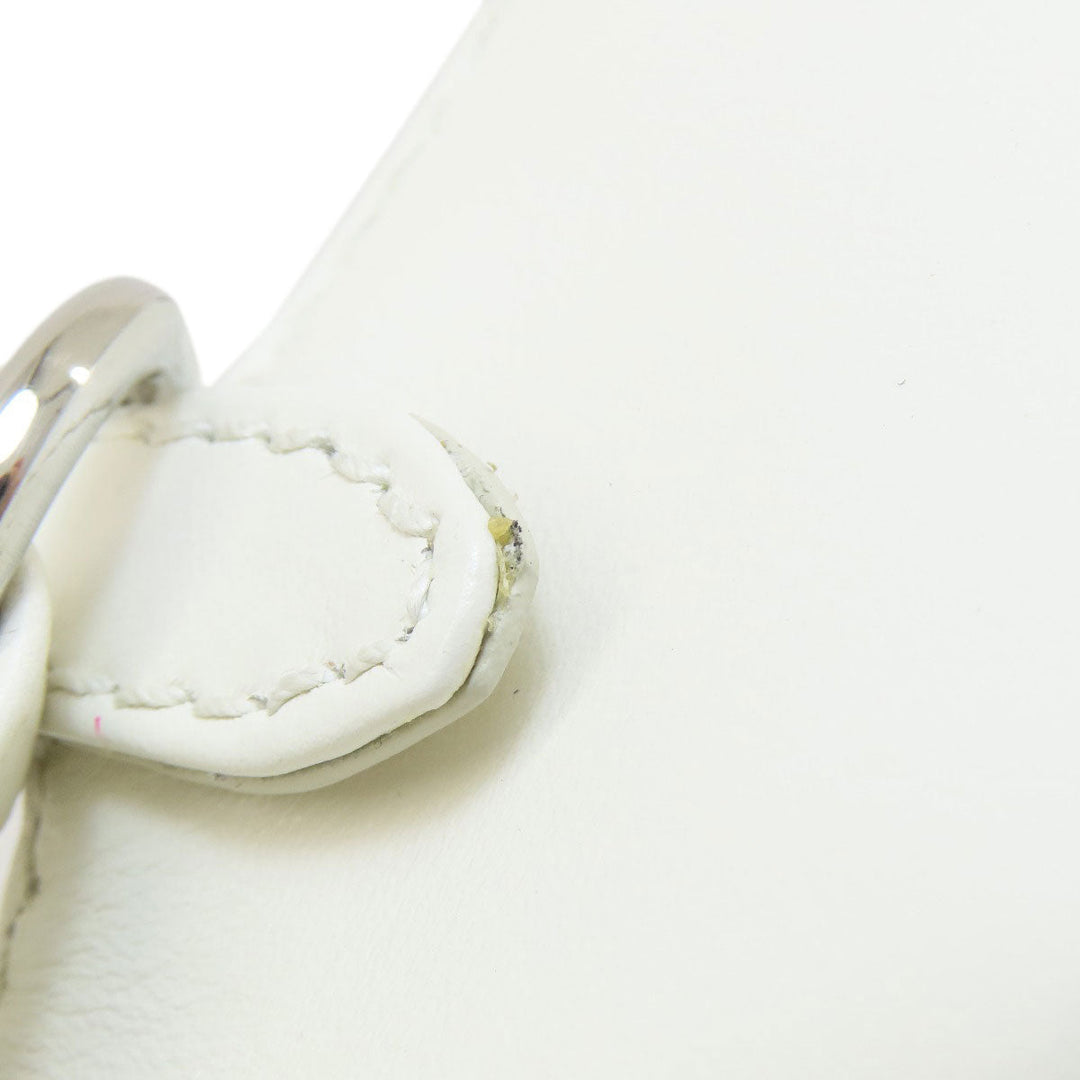 PRADA Shoulder Bag 1BH140 leather white Bowling Women Used Authentic