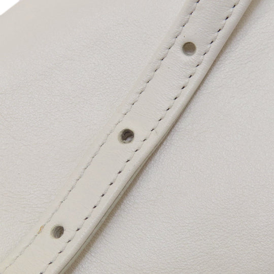 PRADA Shoulder Bag 1BH140 leather white Bowling Women Used Authentic