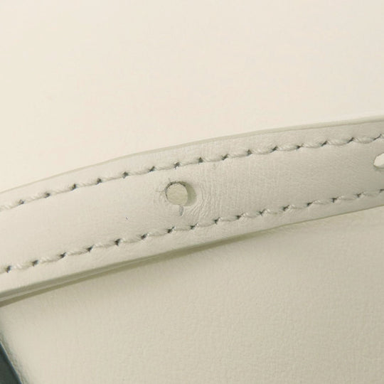 PRADA Shoulder Bag 1BH140 leather white Bowling Women Used Authentic
