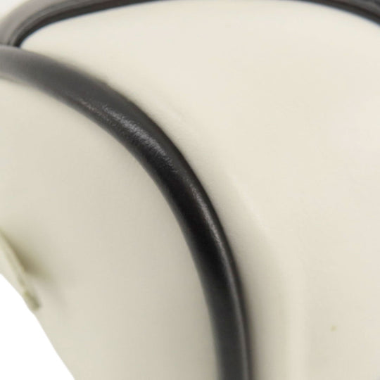PRADA Shoulder Bag 1BH140 leather white Bowling Women Used Authentic
