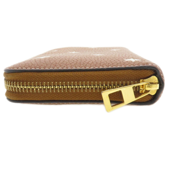 LOEWE Long Wallet Purse Calfskin Brown anagram star Women Used Authentic
