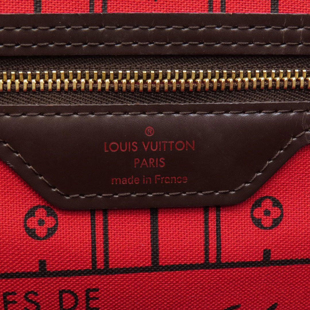 LOUIS VUITTON Tote Bag N51105 Damier canvas Brown Neverfull MM Former Damier Ebene Women Used Authentic