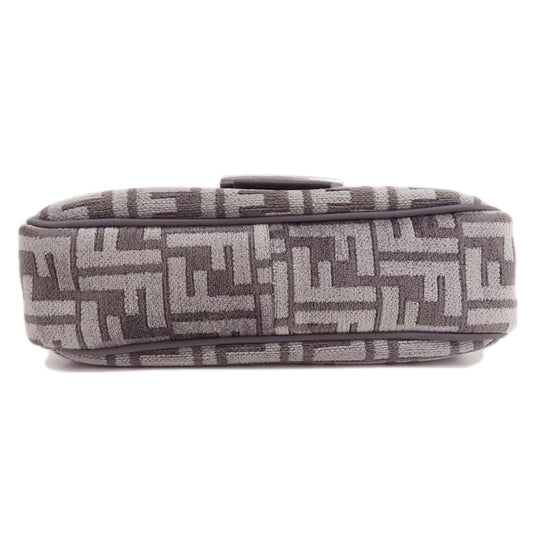 FENDI Shoulder Bag 8BR793 polyester Brown Baguette Chain Midi FF Tapestry