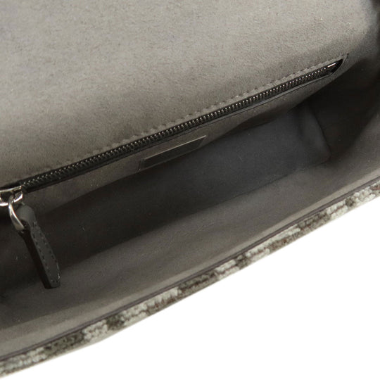 FENDI Shoulder Bag 8BR793 polyester Brown Baguette Chain Midi FF Tapestry