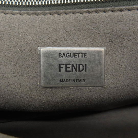 FENDI Shoulder Bag 8BR793 polyester Brown Baguette Chain Midi FF Tapestry