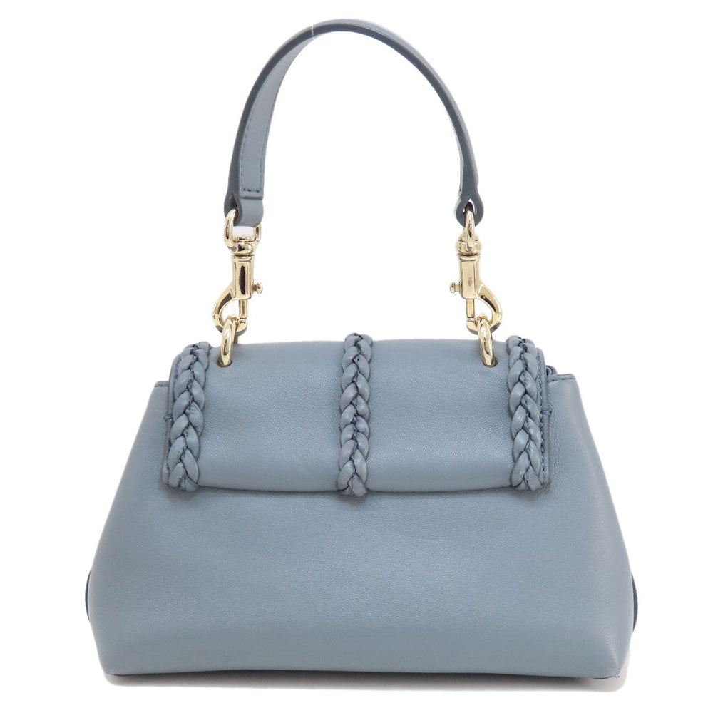 Chloe Handbag leather gray penelope mini 2WAY Women Used Authentic