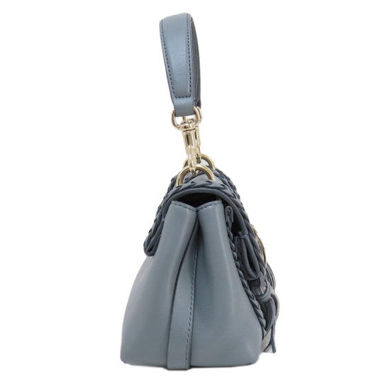 Chloe Handbag leather gray penelope mini 2WAY Women Used Authentic