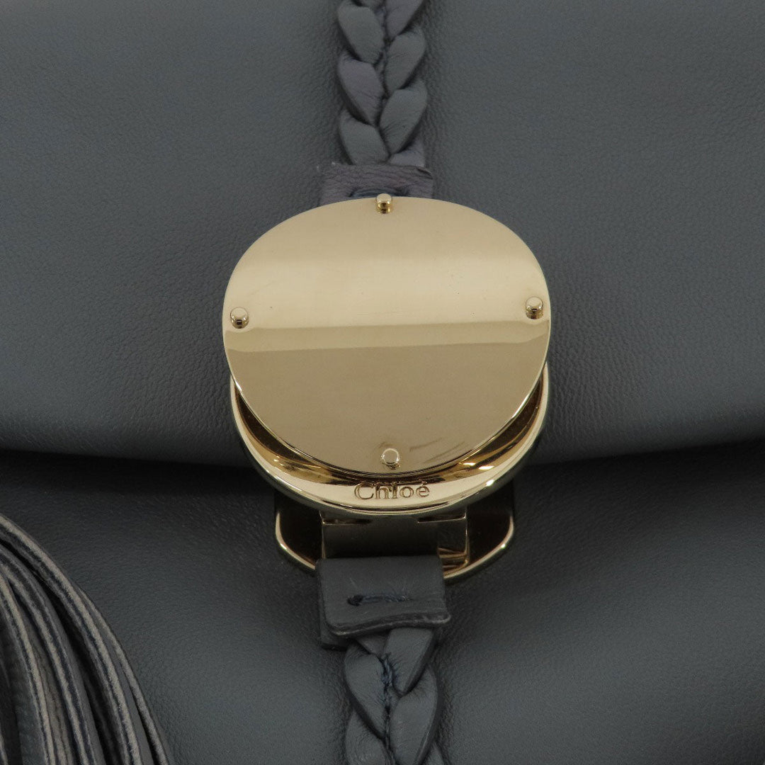 Chloe Handbag leather gray penelope mini 2WAY Women Used Authentic