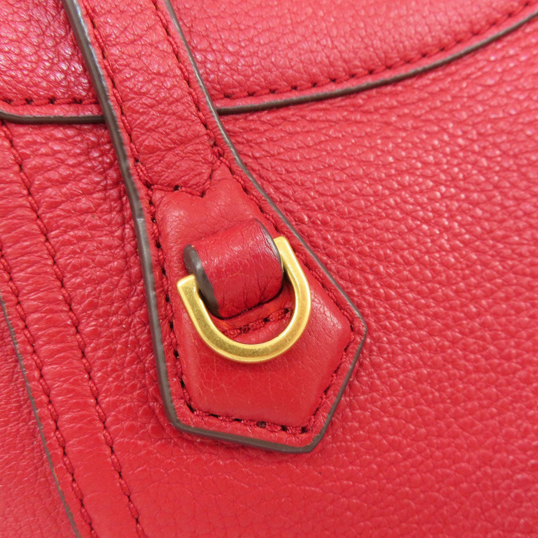Tory Burch Handbag leather Red 2WAY Women Used Authentic