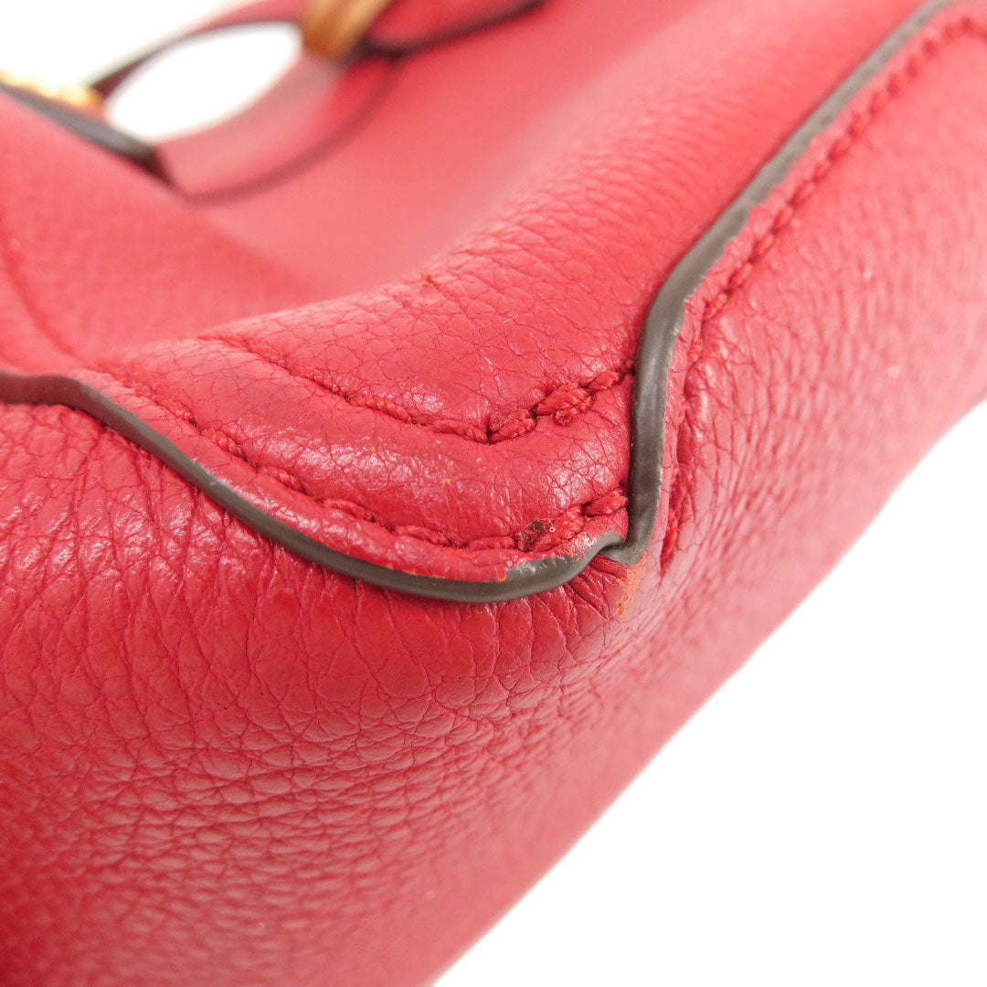 Tory Burch Handbag leather Red 2WAY Women Used Authentic
