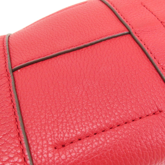 Tory Burch Handbag leather Red 2WAY Women Used Authentic
