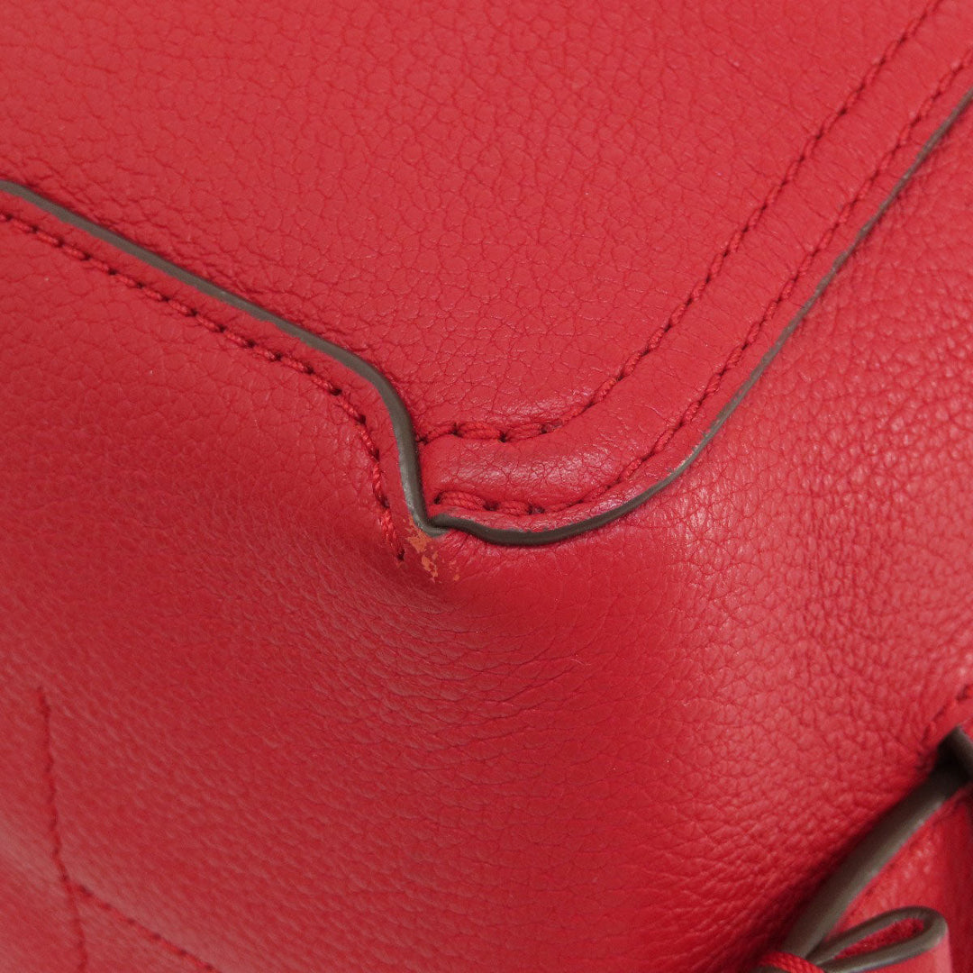 Tory Burch Handbag leather Red 2WAY Women Used Authentic