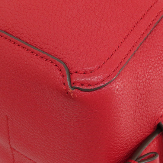 Tory Burch Handbag leather Red 2WAY Women Used Authentic