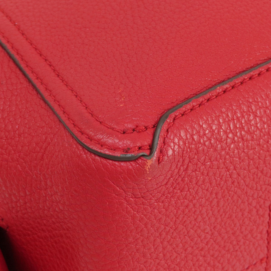Tory Burch Handbag leather Red 2WAY Women Used Authentic