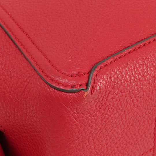 Tory Burch Handbag leather Red 2WAY Women Used Authentic