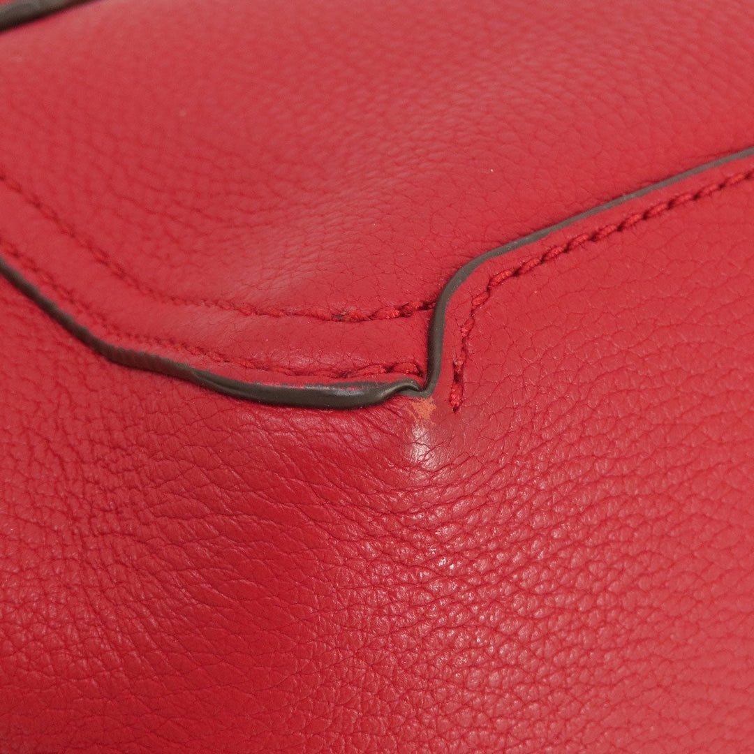 Tory Burch Handbag leather Red 2WAY Women Used Authentic