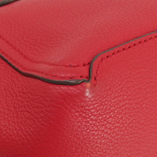 Tory Burch Handbag leather Red 2WAY Women Used Authentic