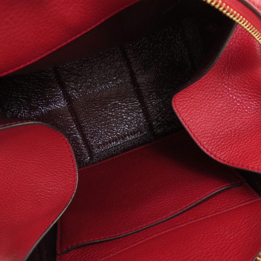 Tory Burch Handbag leather Red 2WAY Women Used Authentic